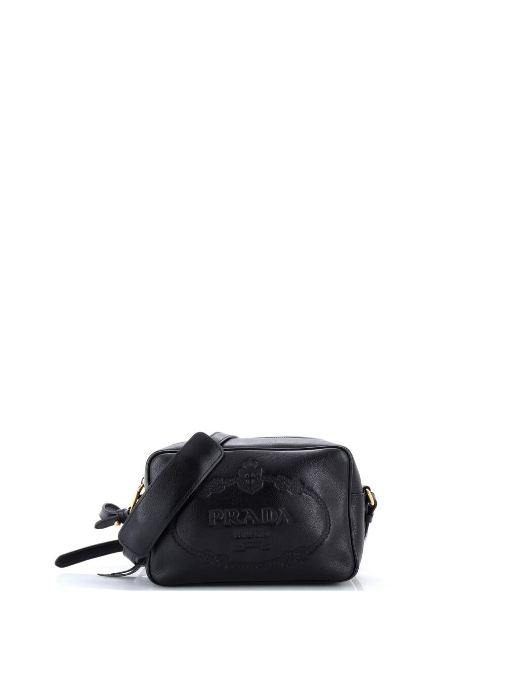Prada Logo Camera Bag Embossed Leather #365497P14B